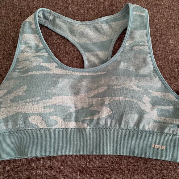 RBX Active Women's Racerback Low Impact Camo Sports Bra - Picture 1 of 12